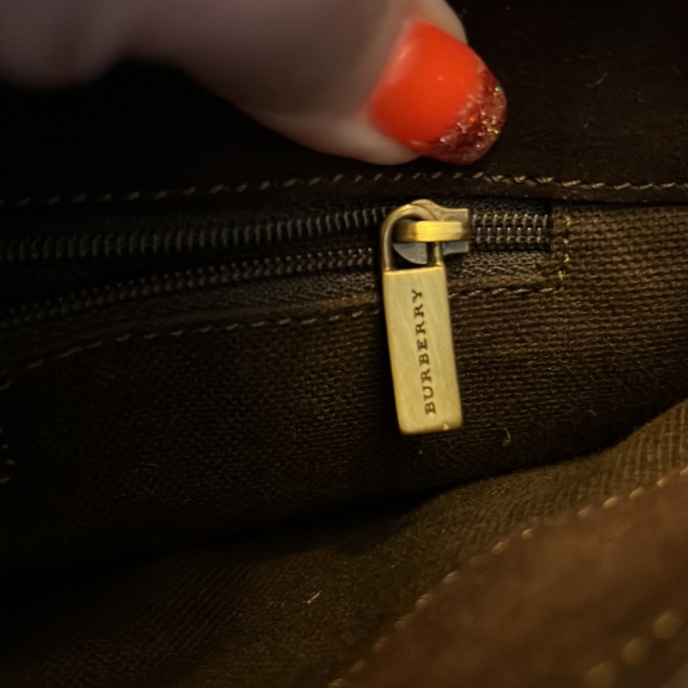 Burberry Suede & Leather Satchel - Picture 6 of 8